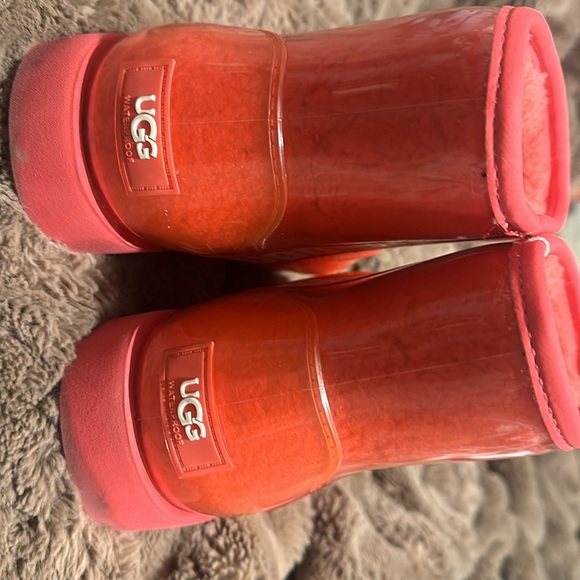 UGG Classic Clear Mini II Rock Rose Pink Winter Boots 1112386K Sz US 7 - Picture 4 of 6